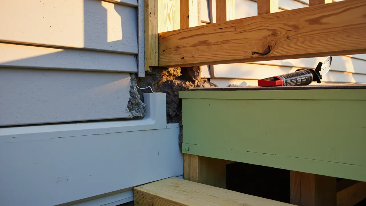 Older Pacific Northwest deck receiving structural retrofit